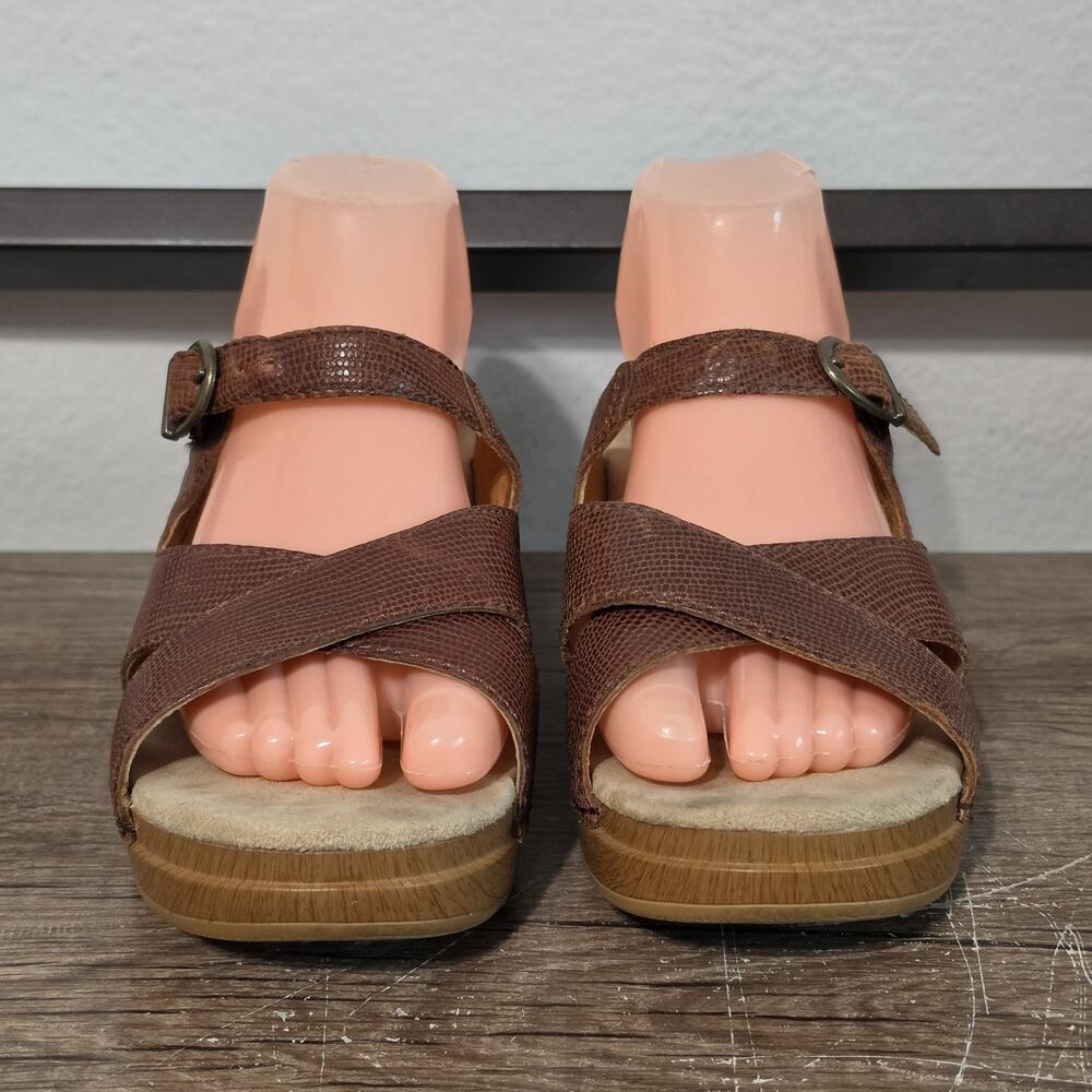 Dansko Sela Women's Comfort Wedge Sandals Clogs Size 40 (9.5-10) Brown - Picture 2 of 9